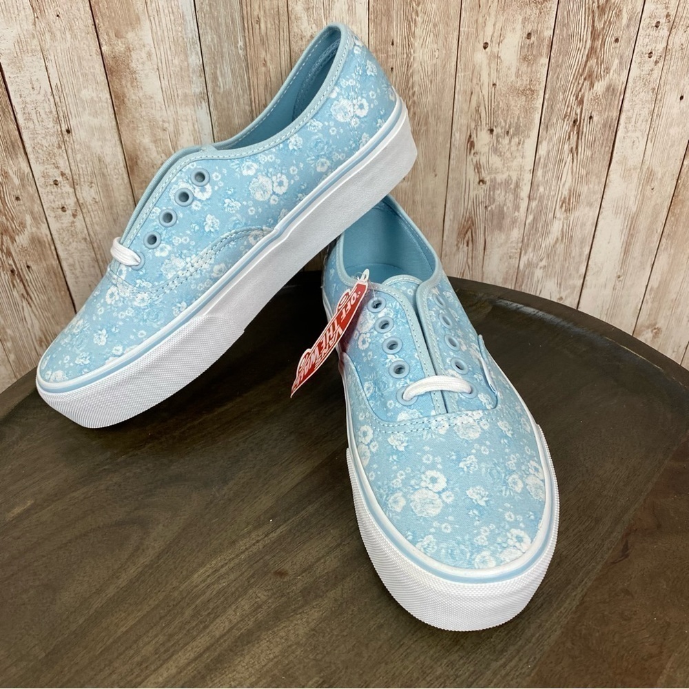 Vans Authentic Platform 2.0 Tonal Floral Canvas Sneaker Size 9.5‎ Women - Picture 2 of 12